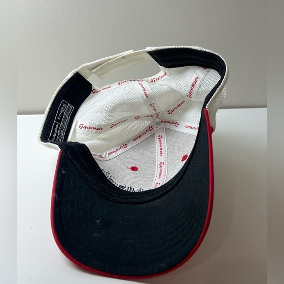 Classic TaylorMade Red and White One Size Golf Performance Hat Cap PGA EUC - Picture 5 of 6